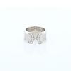 Open Cartier C de Cartier ring in white gold and diamonds - 360 thumbnail
