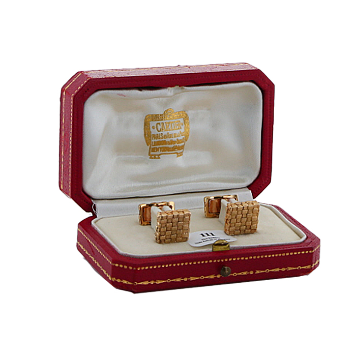 Cartier  pair of cufflinks in yellow gold - Detail D2