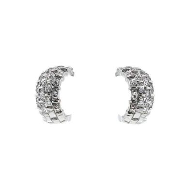 Orecchini Boucheron  in oro bianco e diamanti
