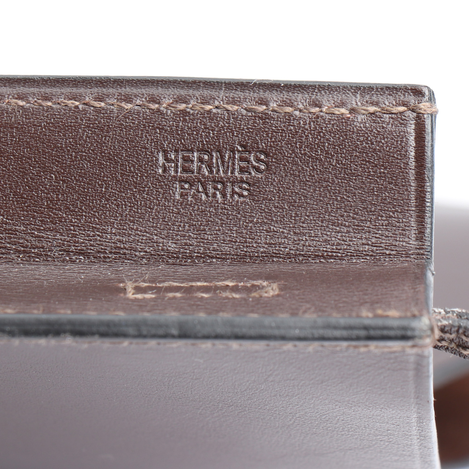 Hermès Onimetou shoulder bag in brown leather - Detail D3
