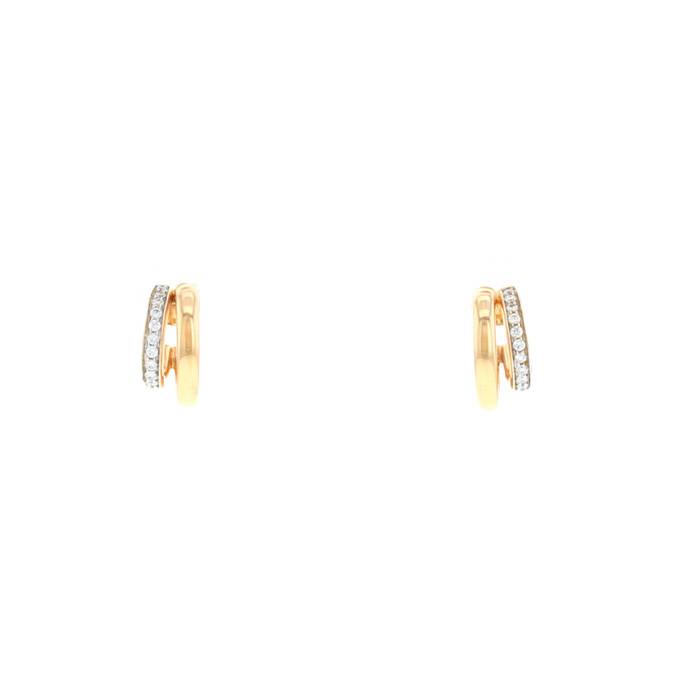Paire de boucles d'oreilles Pomellato Pomellato Together en or jaune, or blanc et diamants