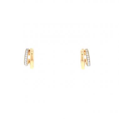 Pomellato Pomellato Together earrings in yellow gold, white gold and diamonds