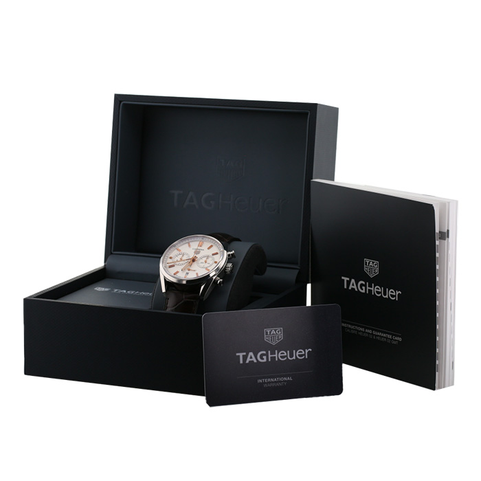 TAG Heuer Carrera Automatic Chronograph  in stainless steel Ref: CBN2013.0 Circa 2010 - Detail D2