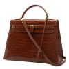 Hermès  Kelly 32 cm handbag  in Etruscan red crocodile - 00pp thumbnail