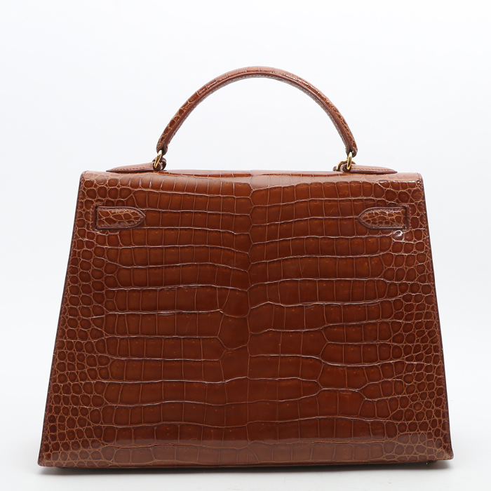 Sac à main Hermès  Kelly 32 cm en crocodile Etrusque - Detail D8