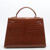 Hermès  Kelly 32 cm handbag  in Etruscan red crocodile - Detail D8 thumbnail