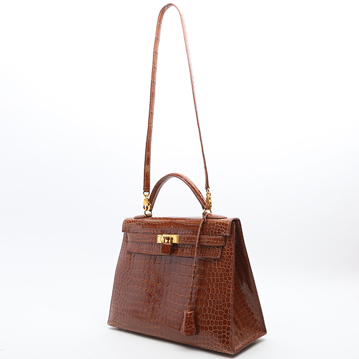 Borsa Hermès  Kelly 32 cm in coccodrillo etrusco - Detail D9