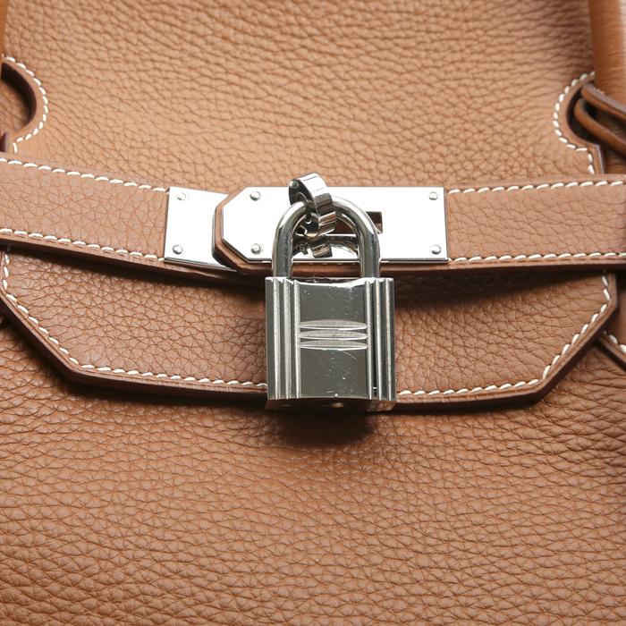 Sac de voyage Hermès  Birkin Travel Bag en cuir togo gold - Detail D1