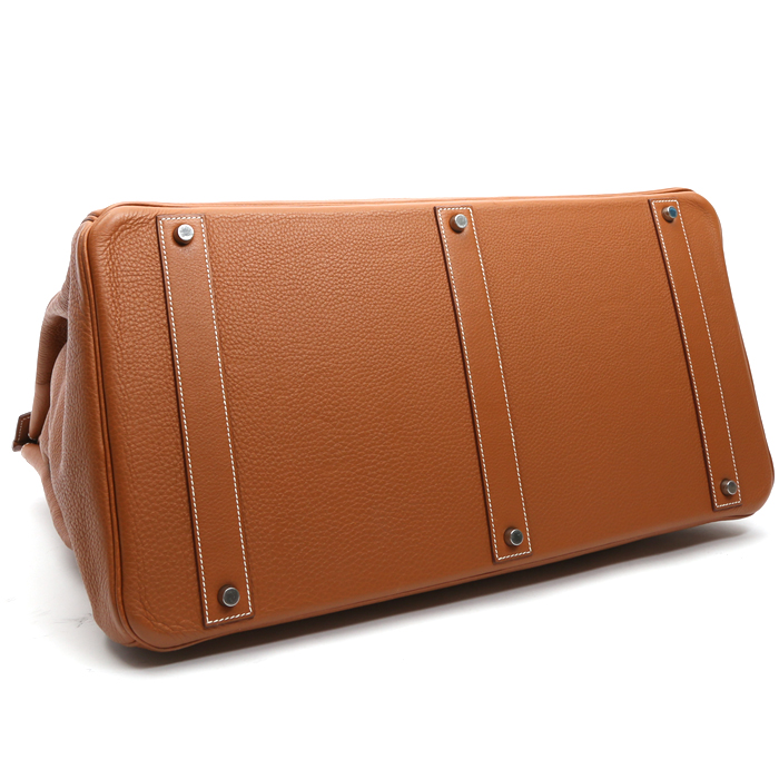 Borsa da viaggio Hermès  Birkin Travel Bag in pelle togo gold - Detail D5