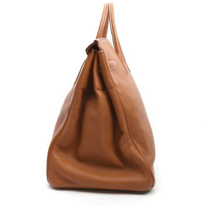 Bolsa de viaje Hermès  Birkin Travel Bag en cuero togo color oro - Detail D6