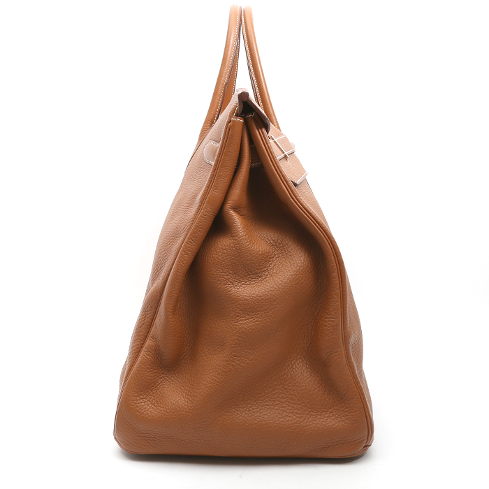 Bolsa de viaje Hermès  Birkin Travel Bag en cuero togo color oro - Detail D7