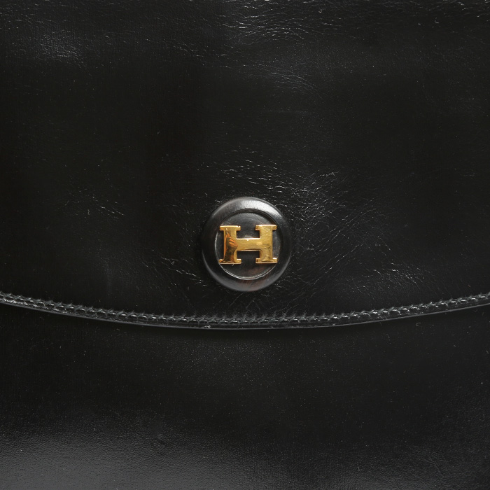 Hermès  Rio pouch  in black box leather - Detail D1