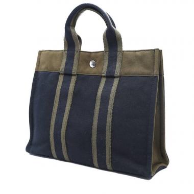 Hermes, Bags, Herms Fourre Tout Pmtote Bag Purple Canvas