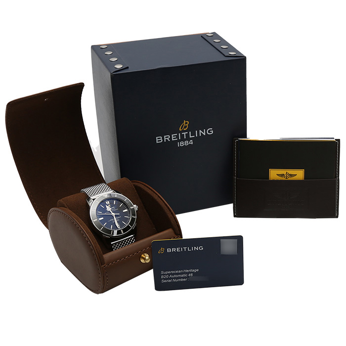 Montre Breitling Superocean 46 en acier Ref : AB2020121B1A1 Vers 2020 avec écrin et papiers d'origine, N°5042200