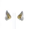 Zolotas  earrings for non pierced ears in silver and yellow gold - 360 thumbnail
