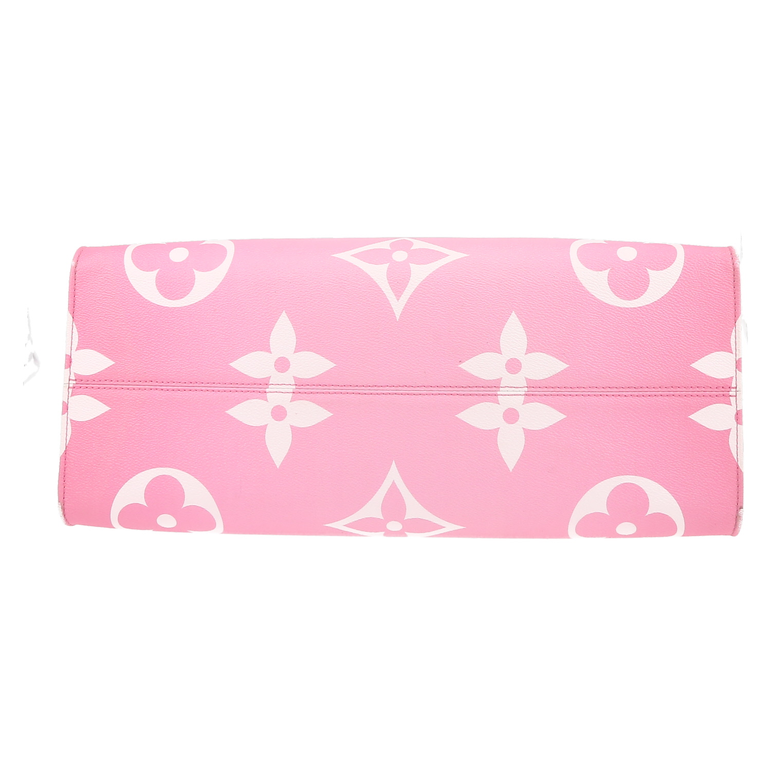 Shopping bag Louis Vuitton Onthego modello grande in tela monogram bicolore rossa e rosa - Detail D4