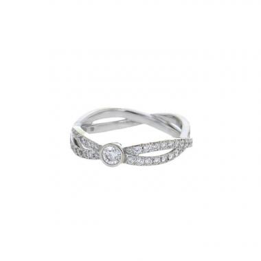 de Beers Enchanted Lotus White Gold Band, 54