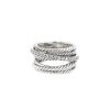 David Yurman Crossover ring in silver and diamonds - 00pp thumbnail