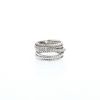 David Yurman Crossover ring in silver and diamonds - 360 thumbnail