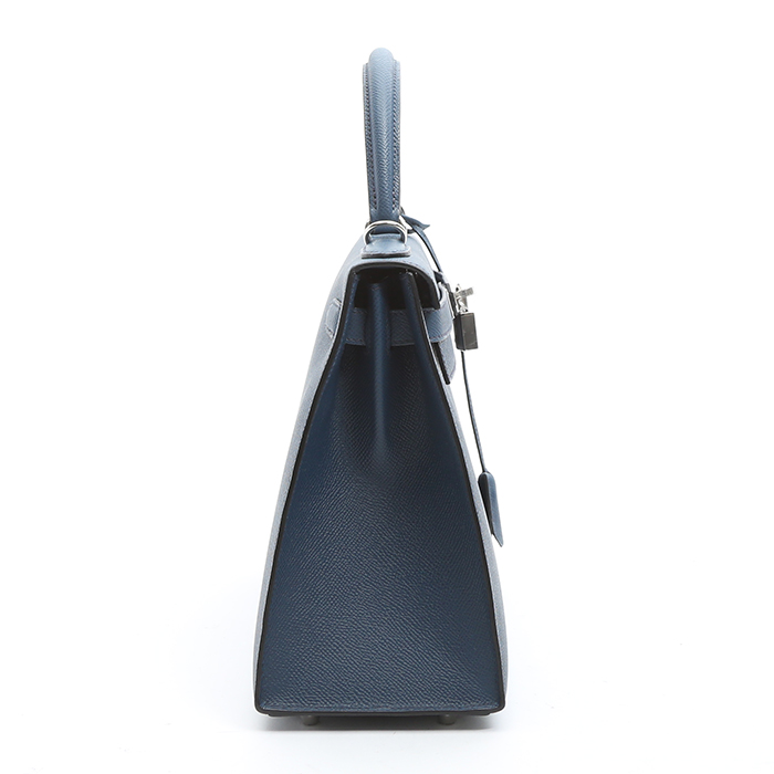 Sac à main Hermès  Kelly 28 cm en cuir epsom Bleu de Prusse - Detail D6