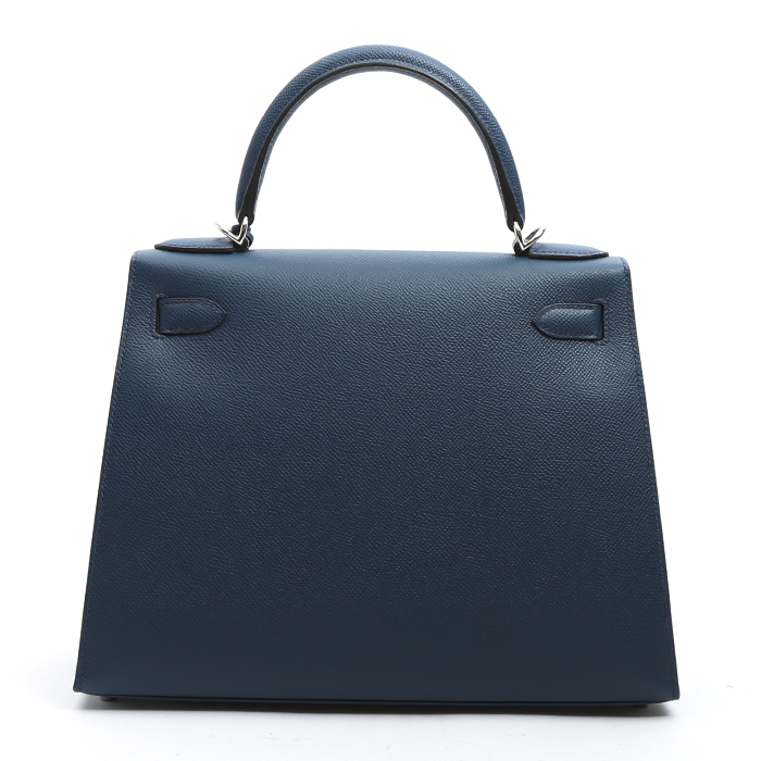 Sac à main Hermès  Kelly 28 cm en cuir epsom Bleu de Prusse - Detail D8