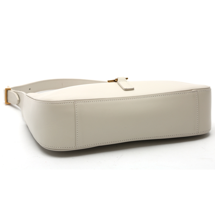 Bolso de mano Saint Laurent  5 à 7 en cuero blanco - Detail D4