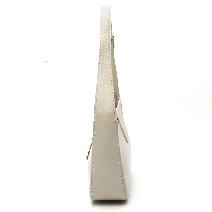 Sac à main Saint Laurent  5 à 7 en cuir blanc - Detail D5