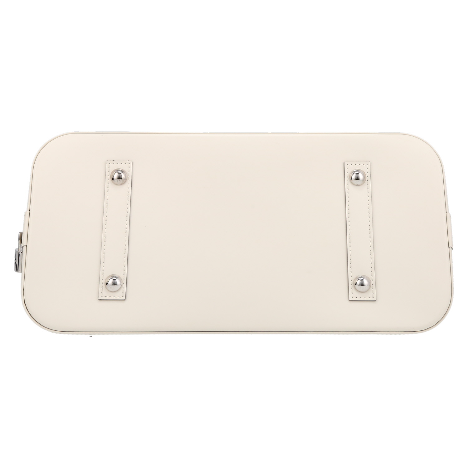 Louis Vuitton  Alma medium model  handbag  in white epi leather - Detail D4