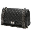 Chanel  Chanel 2.55 shoulder bag  in black quilted leather - 00pp thumbnail