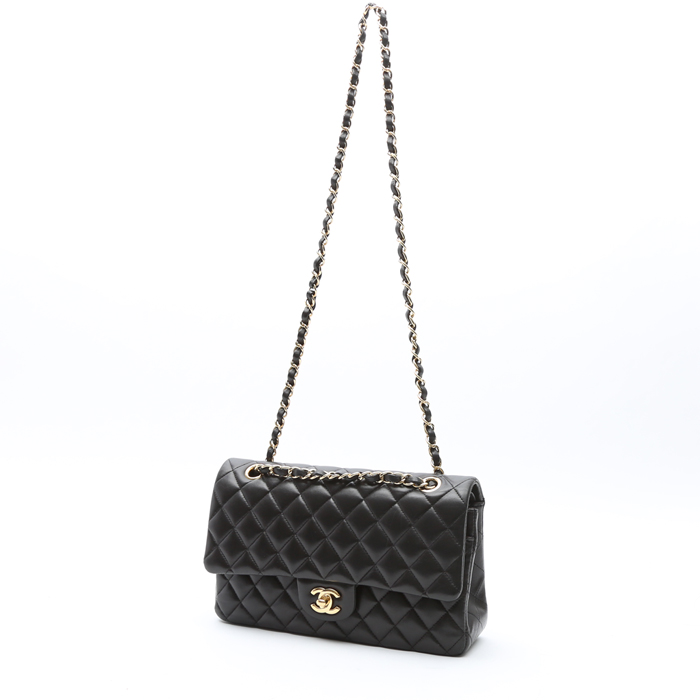 Chanel  Timeless Classic handbag  in black quilted leather - Detail D8