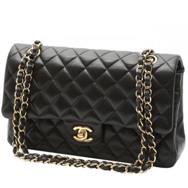 Bolso de mano Chanel  Timeless Classic en cuero acolchado negro