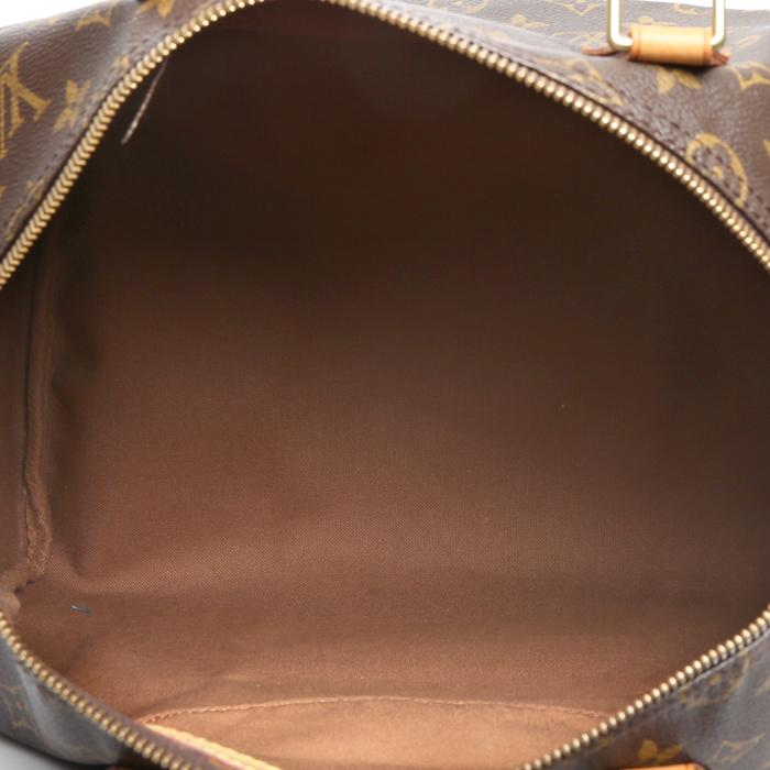 Louis Vuitton  Speedy 35 handbag  in brown monogram canvas  and natural leather - Detail D2