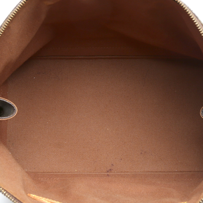 Borsa Louis Vuitton  Alma modello piccolo  in tela monogram marrone e pelle naturale - Detail D2