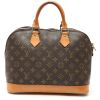 Louis Vuitton  Alma handbag  in brown monogram canvas  and natural leather - Detail D7 thumbnail