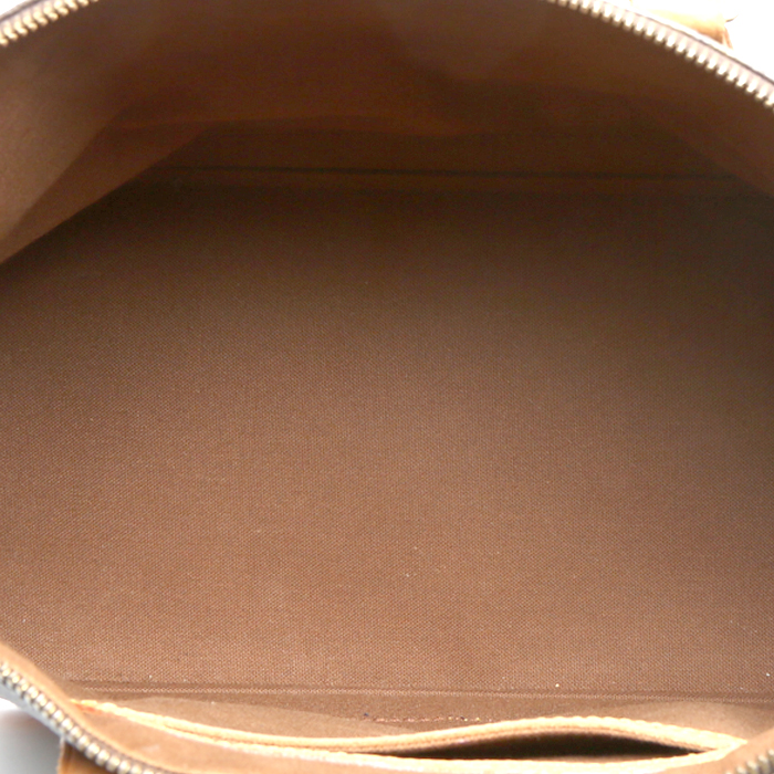 Bolso de mano Louis Vuitton  Alma en lona Monogram marrón y cuero natural - Detail D2