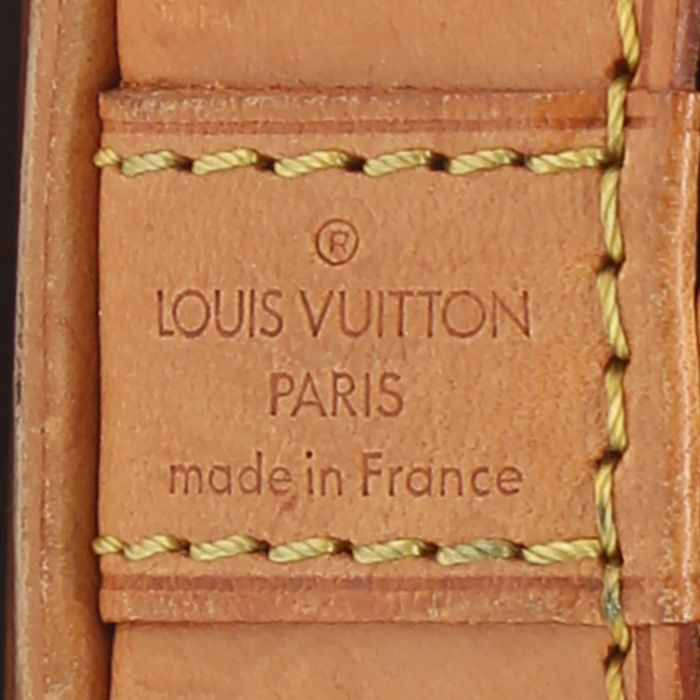 Louis Vuitton  Alma handbag  in brown monogram canvas  and natural leather - Detail D3
