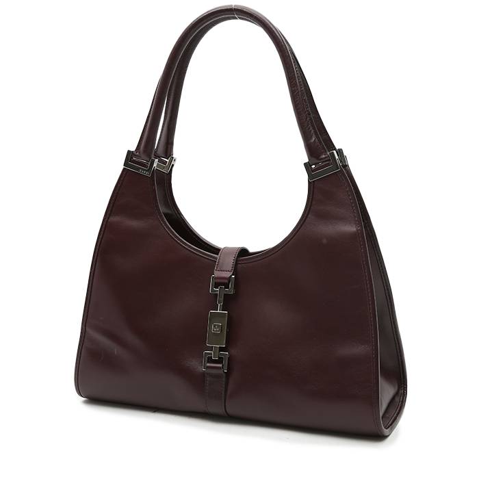 Gucci - Authenticated Hobo Handbag - Leather Burgundy for Women, Very Good Condition