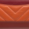 Chanel  Gabrielle  wallet  in orange quilted leather  and burgundy leather - Detail D1 thumbnail