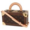 Malle Louis Vuitton  Valisette Tresor en toile monogram marron et cuir naturel - 00pp thumbnail