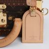 Baul Louis Vuitton  Valisette Tresor en lona Monogram marrón y cuero natural - Detail D3 thumbnail