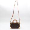 Malle Louis Vuitton  Valisette Tresor en toile monogram marron et cuir naturel - Detail D8 thumbnail