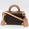Baul Louis Vuitton  Valisette Tresor en lona Monogram marrón y cuero natural - Detail D9 thumbnail