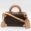 Malle Louis Vuitton  Valisette Tresor en toile monogram marron et cuir naturel - Detail D9 thumbnail