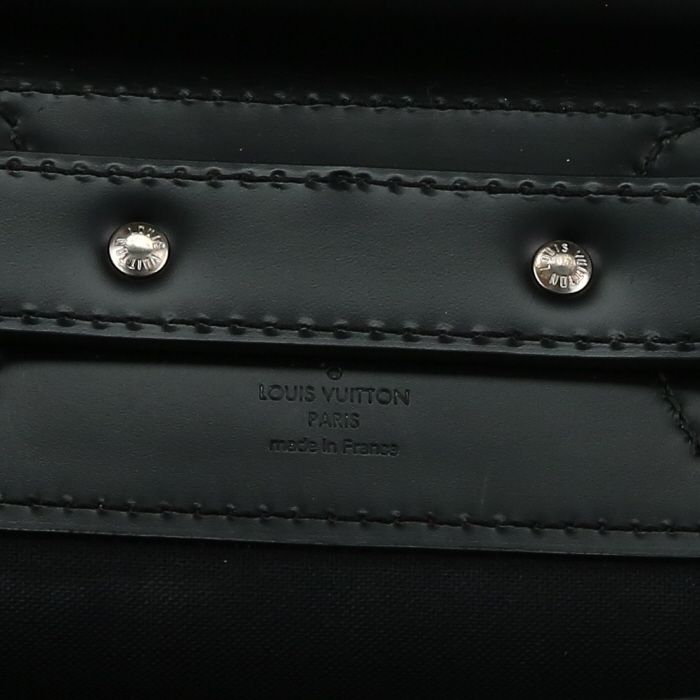 Borsa weekend Louis Vuitton  Steamer Bag in tela a scacchi e pelle nera - Detail D9