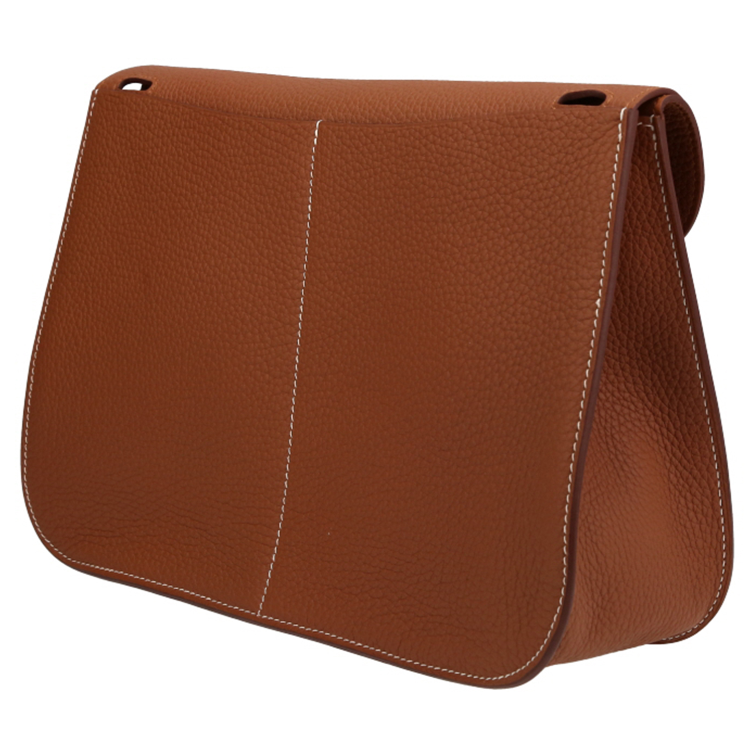 Hermès Halzan shoulder bag in gold togo leather - Detail D5