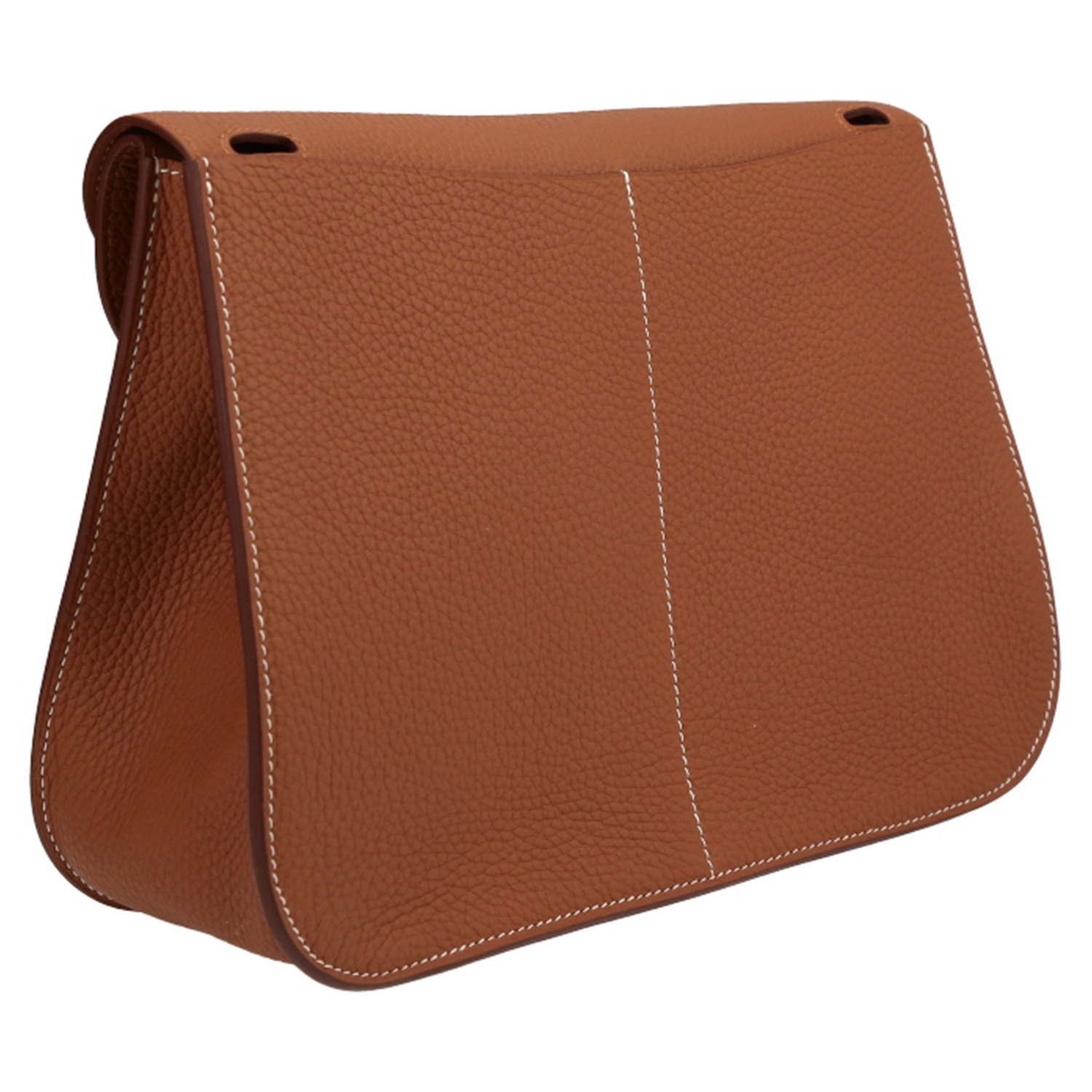 Hermès Halzan shoulder bag in gold togo leather - Detail D6