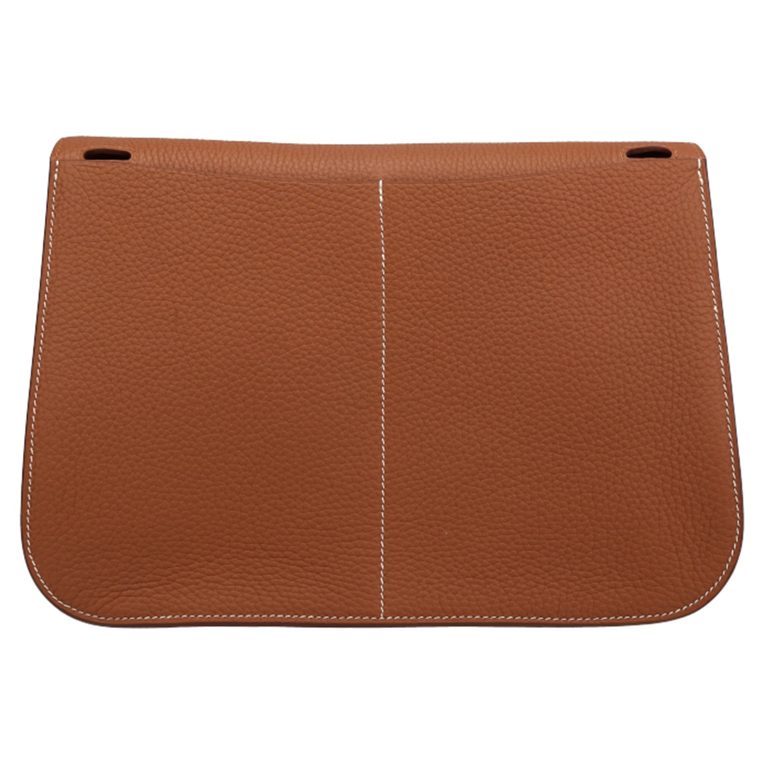 Hermès Halzan shoulder bag in gold togo leather - Detail D7