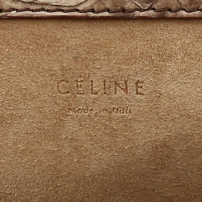 Bolso Cabás Celine  Cabas Phantom en piel de pitón beige - Detail D2