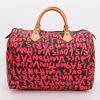 Louis Vuitton  Speedy Editions Limitées handbag  in brown and pink monogram canvas  and natural leather - Detail D7 thumbnail