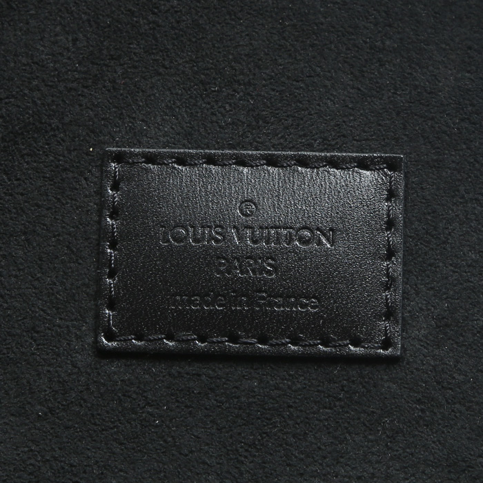 Louis Vuitton Cannes handbag in brown monogram canvas and black leather - Detail D3